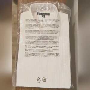 Banana Republic Dress Tuxedo Wedding Prom Shirt White Medium Tall NEW Mens M/T